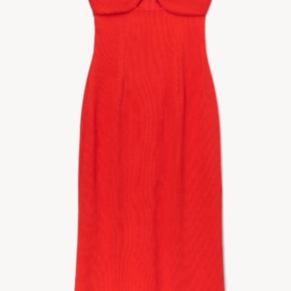 NWT STAUD GIANNA DRESS PAPAYA - Picture 2 of 5